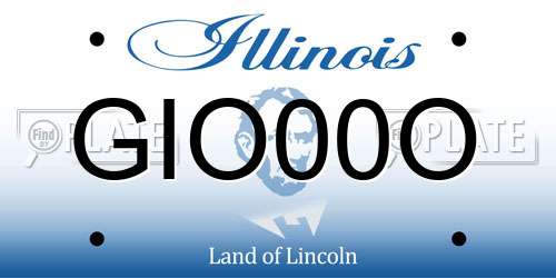 GIO00O Illinois License Plate