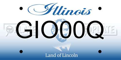 GIO00Q Illinois License Plate