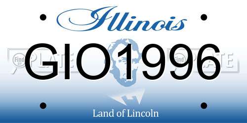 GIO1996 Illinois License Plate