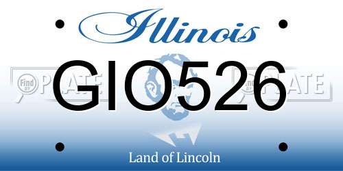 GIO526 Illinois License Plate