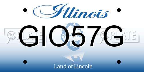 GIO57G Illinois License Plate