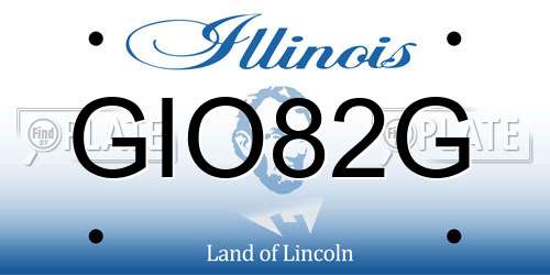 GIO82G Illinois License Plate