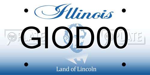 GIOD00 Illinois License Plate