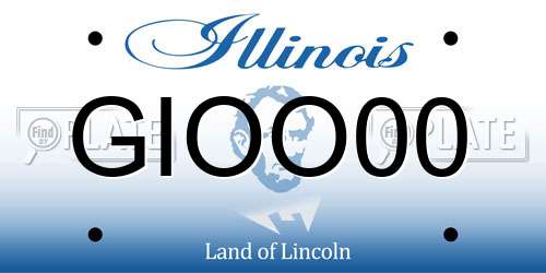 GIOO00 Illinois License Plate