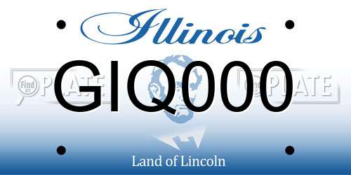 GIQ000 Illinois License Plate