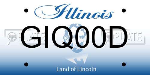 GIQ00D Illinois License Plate
