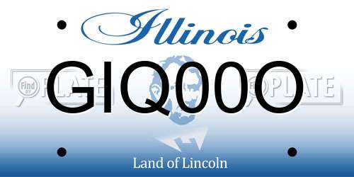 GIQ00O Illinois License Plate