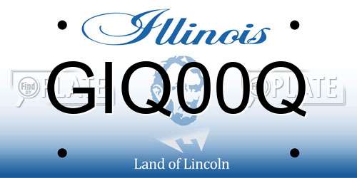 GIQ00Q Illinois License Plate