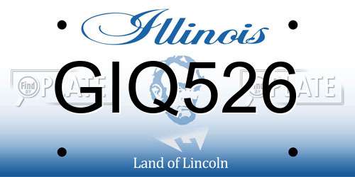 GIQ526 Illinois License Plate