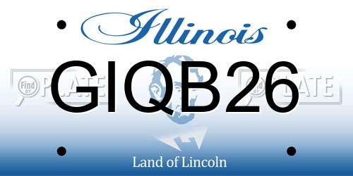GIQB26 Illinois License Plate