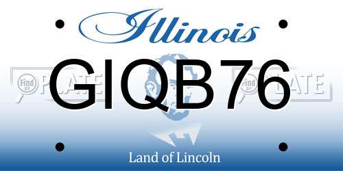 GIQB76 Illinois License Plate