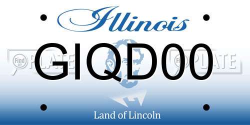 GIQD00 Illinois License Plate