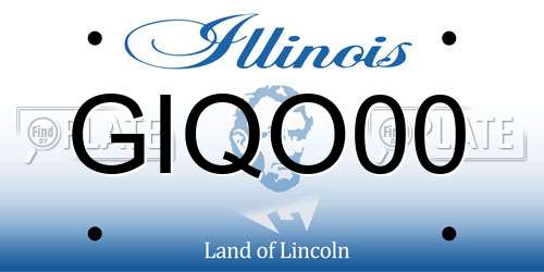 GIQO00 Illinois License Plate