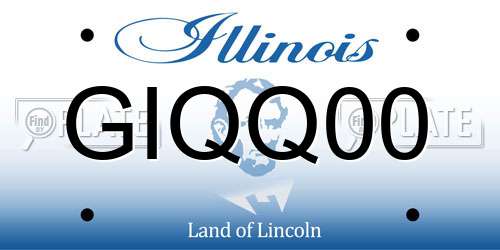 GIQQ00 Illinois License Plate