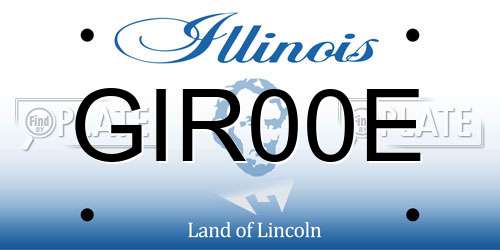 GIR00E Illinois License Plate