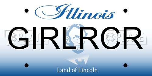 GIRLRCR Illinois License Plate