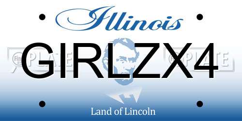 GIRLZX4 Illinois License Plate
