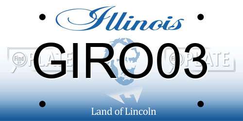GIRO03 Illinois License Plate
