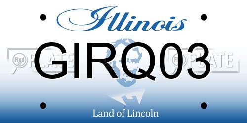 GIRQ03 Illinois License Plate