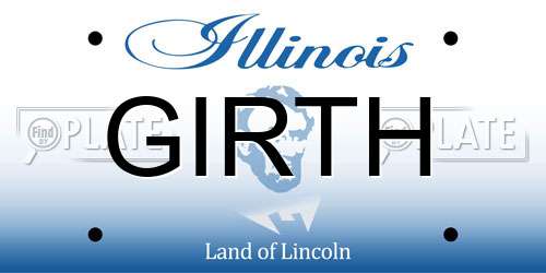 GIRTH Illinois License Plate