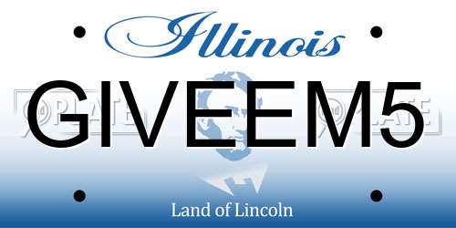 GIVEEM5 Illinois License Plate