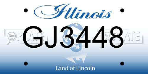 GJ3448 Illinois License Plate