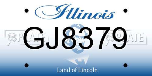 GJ8379 Illinois License Plate