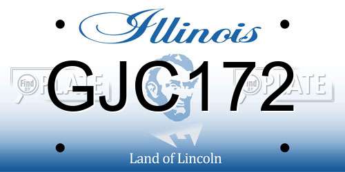 GJC172 Illinois License Plate
