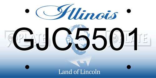 GJC5501 Illinois License Plate