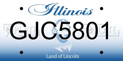 GJC5801 Illinois License Plate
