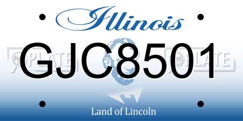 GJC8501 Illinois License Plate