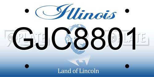 GJC8801 Illinois License Plate