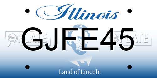 GJFE45 Illinois License Plate