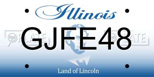 GJFE48 Illinois License Plate