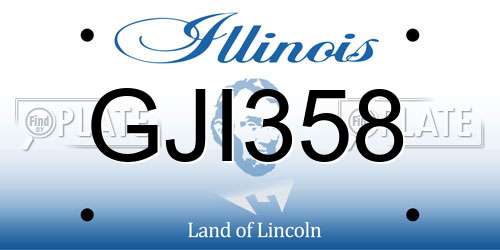 GJI358 Illinois License Plate