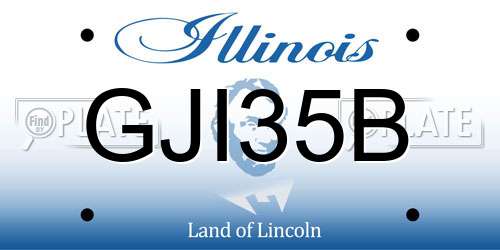 GJI35B Illinois License Plate