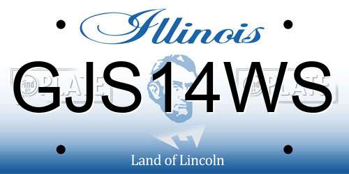 GJS14WS Illinois License Plate