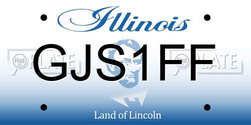 GJS1FF Illinois License Plate