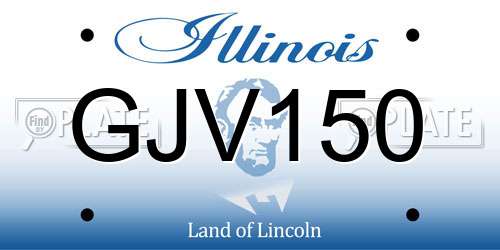 GJV150 Illinois License Plate