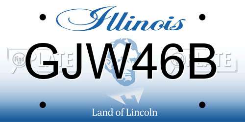 GJW46B Illinois License Plate