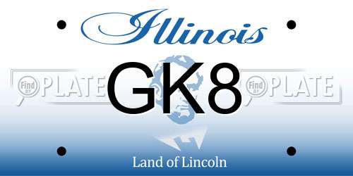 GK8 Illinois License Plate