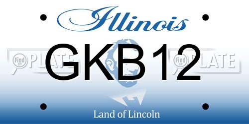 GKB12 Illinois License Plate