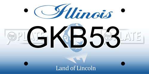 GKB53 Illinois License Plate