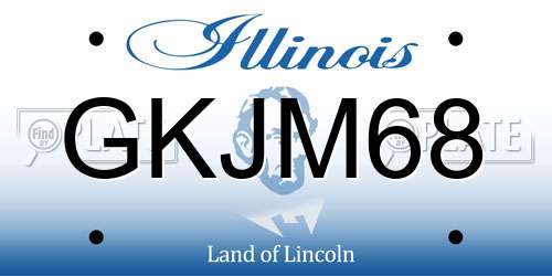 GKJM68 Illinois License Plate