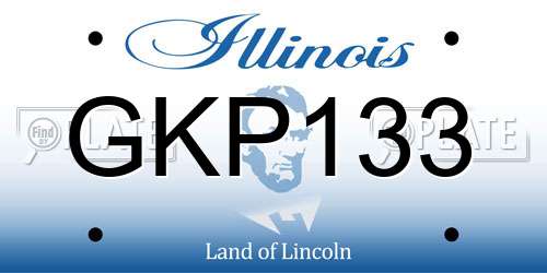 GKP133 Illinois License Plate