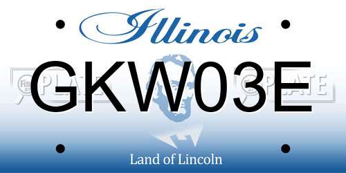 GKW03E Illinois License Plate