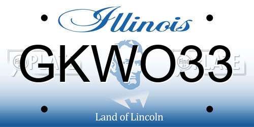 GKWO33 Illinois License Plate