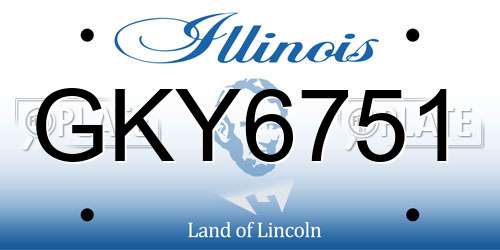 GKY6751 Illinois License Plate