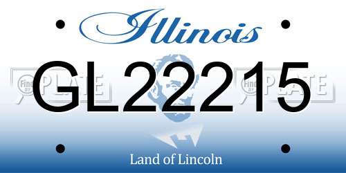 GL22215 Illinois License Plate