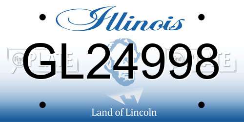 GL24998 Illinois License Plate
